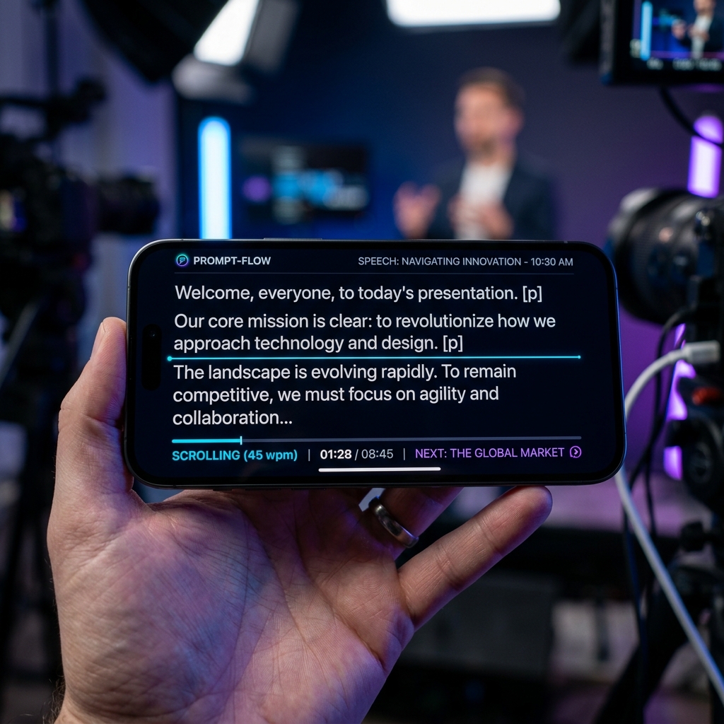 Anteprima interfaccia Teleprompter Pro